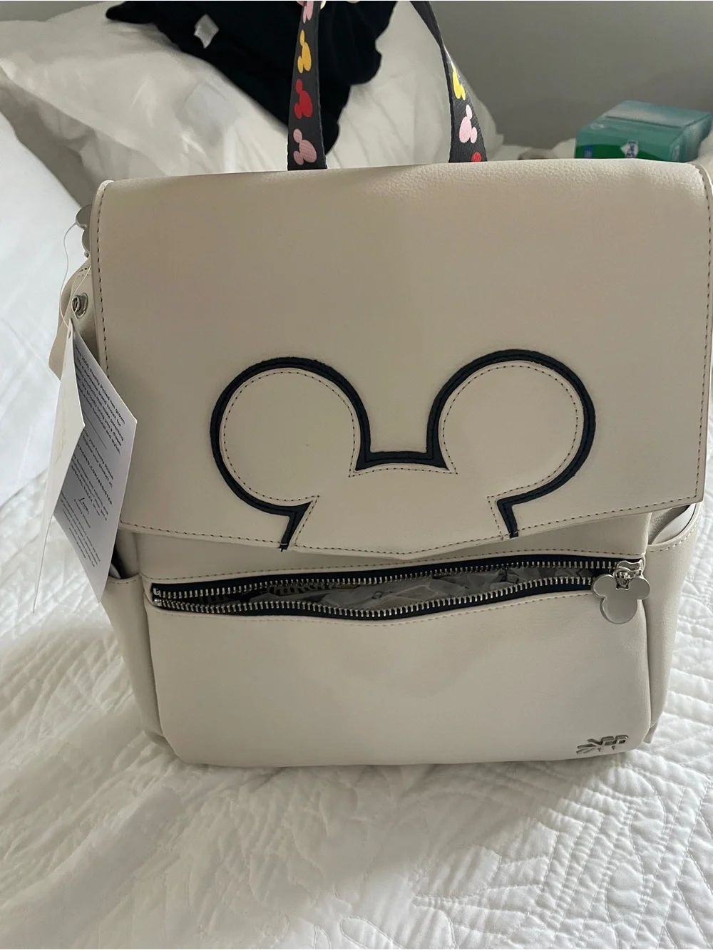 Hard-to-find NWT Freshly Picked Disney Mickey Diaper Bag Backpack Leather